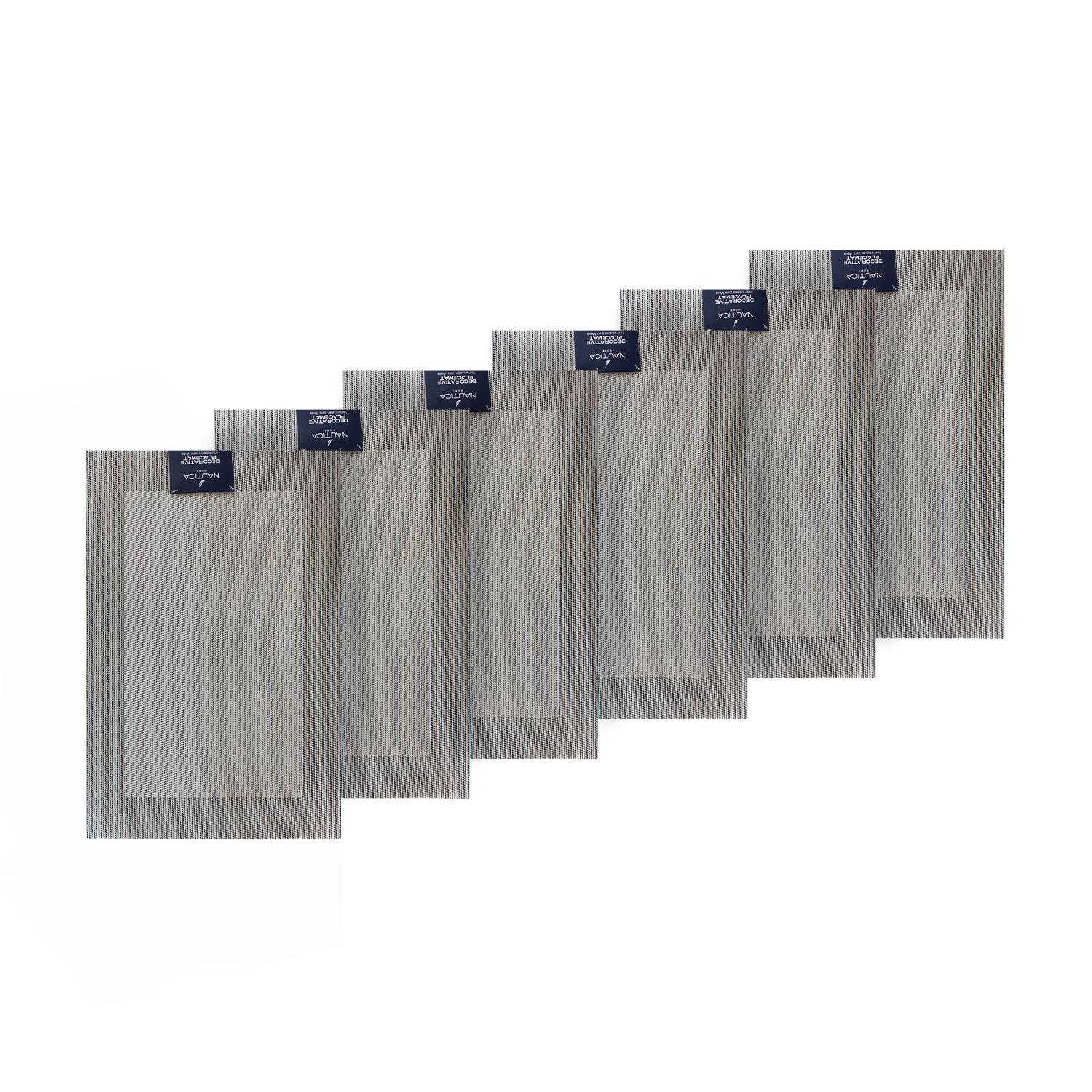 PACK 6 INDIVIDUALES DE MESA NAUTICA HOME 45X30CM PLATEADO - 4