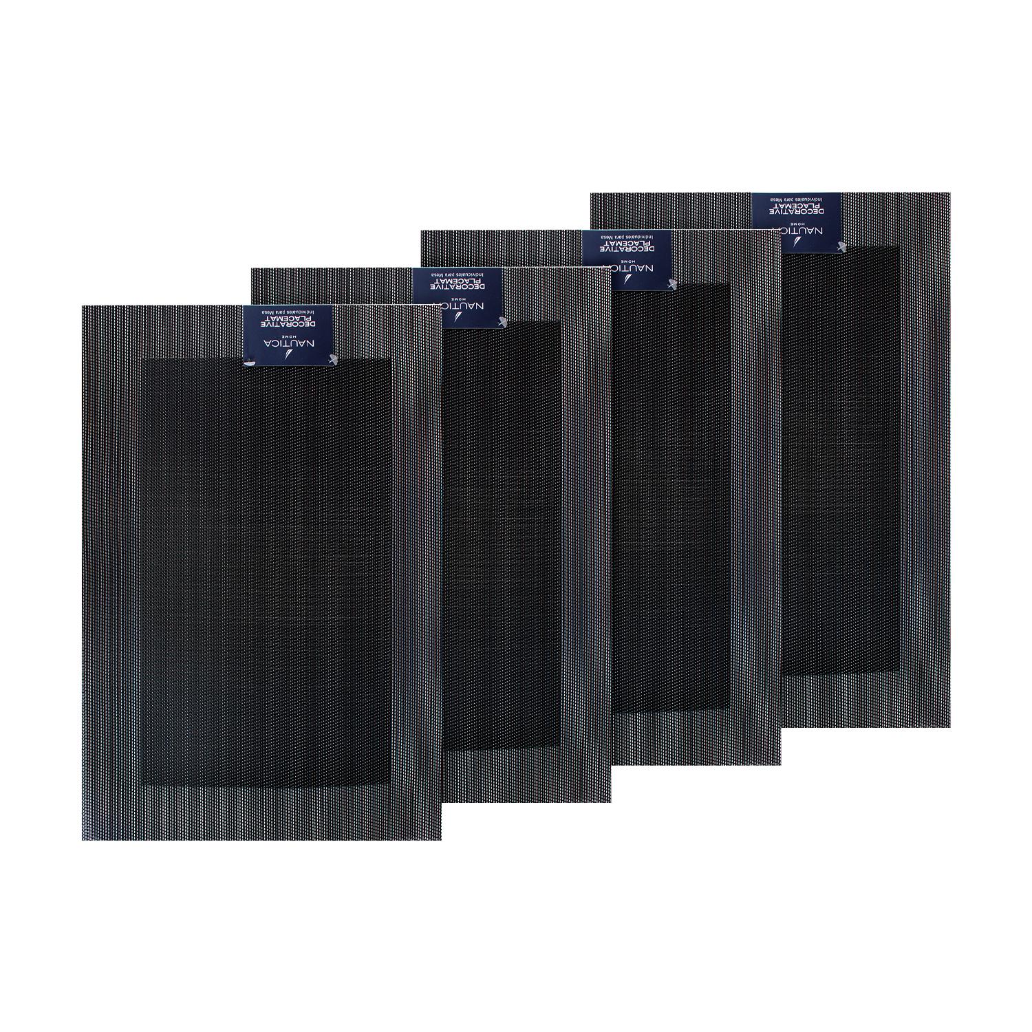PACK 4 INDIVIDUALES DE MESA NAUTICA HOME 45X30CM NEGRO - 4