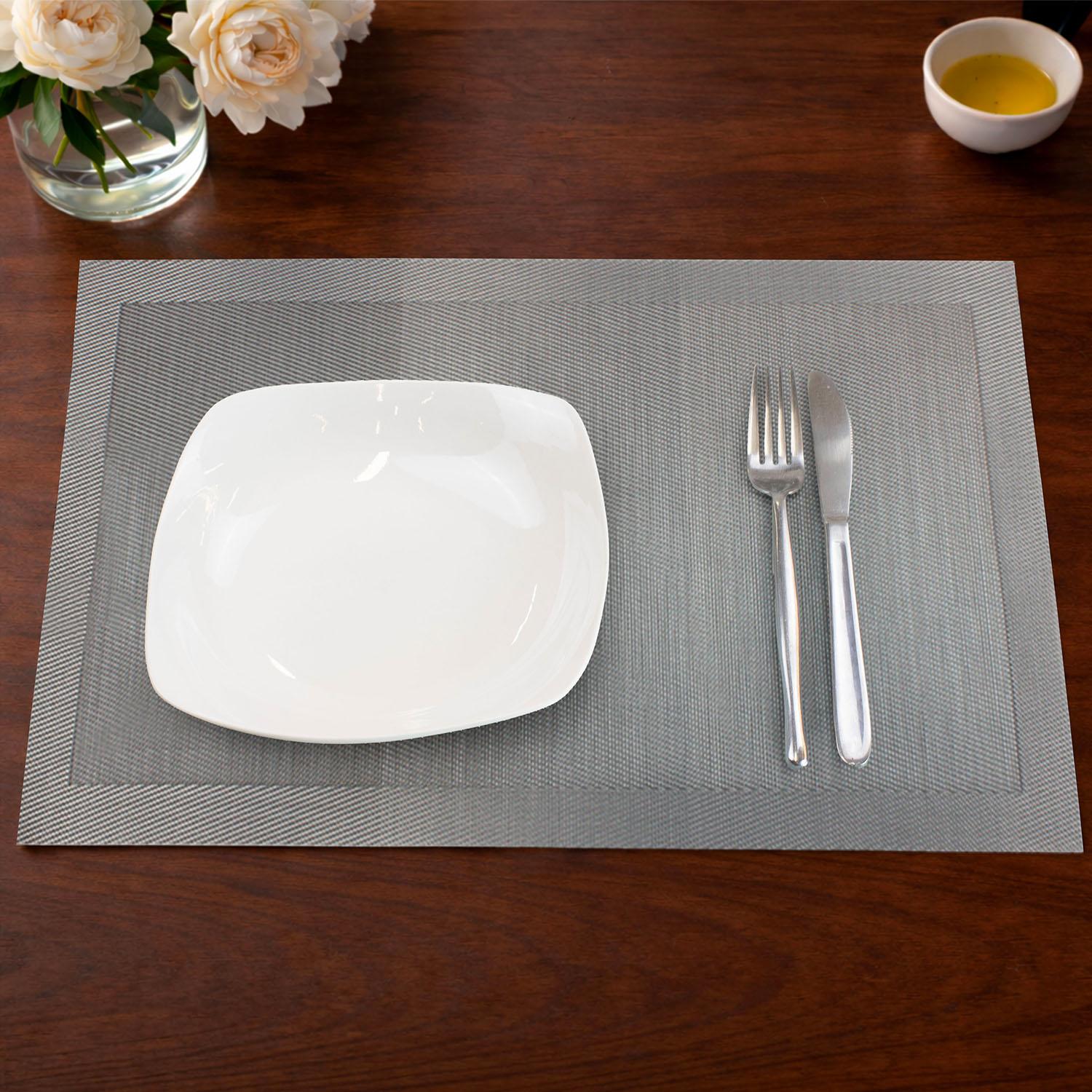 PACK 4 INDIVIDUALES DE MESA NAUTICA HOME 45X30CM DEGRADE GRIS - 1