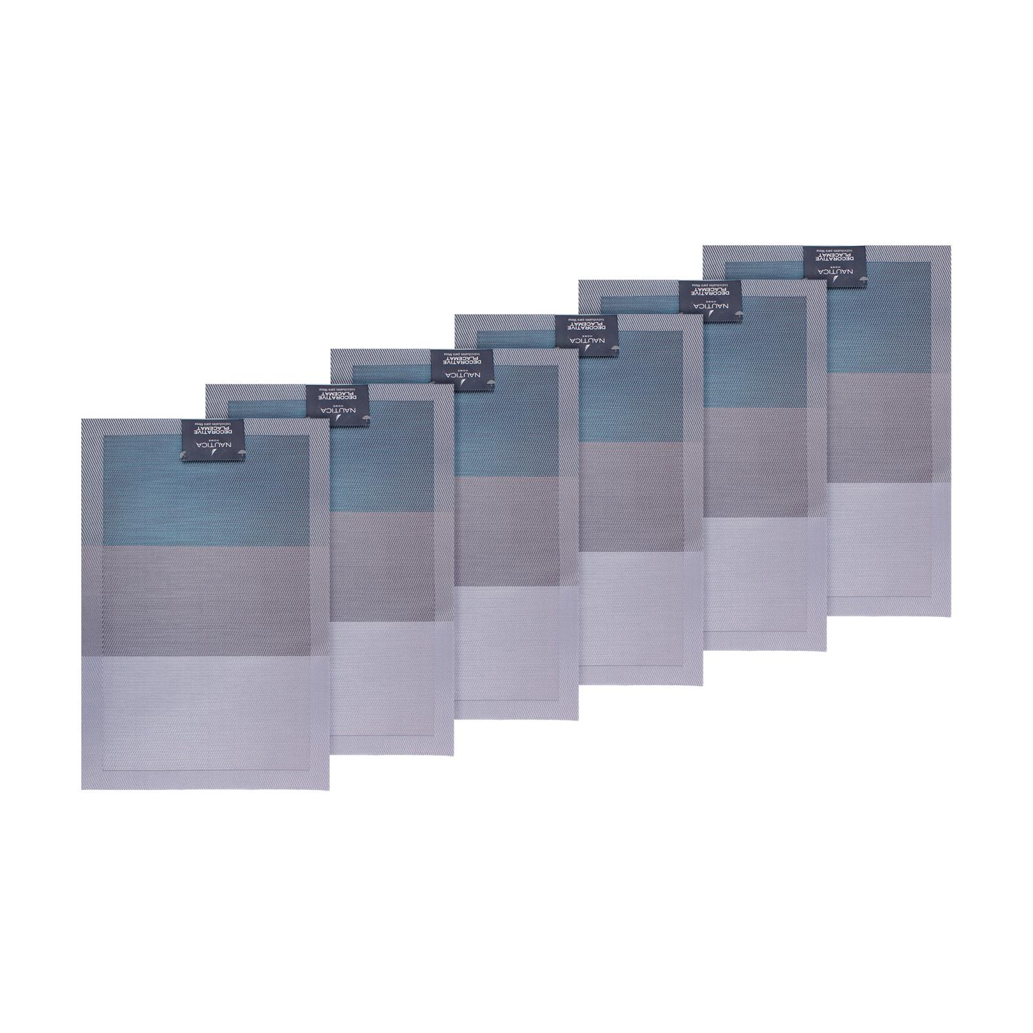 PACK 6 INDIVIDUALES DE MESA NAUTICA HOME 45X30CM DEGRADE AZUL - 4