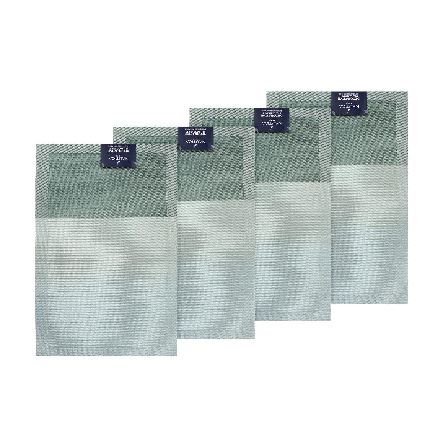 PACK 4 INDIVIDUALES DE MESA NAUTICA HOME 45X30CM DEGRADE VERDE - 4
