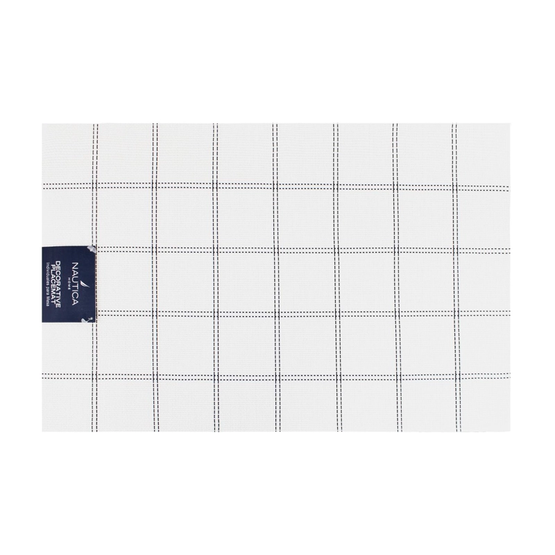 INDIVIDUAL DE MESA NAUTICA HOME 45X30CM BLANCO A CUADROS - 2