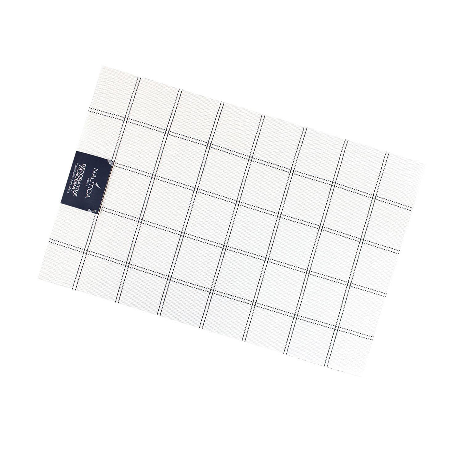 PACK 2 INDIVIDUALES DE MESA NAUTICA HOME 45X30CM BLANCO A CUADROS - 3
