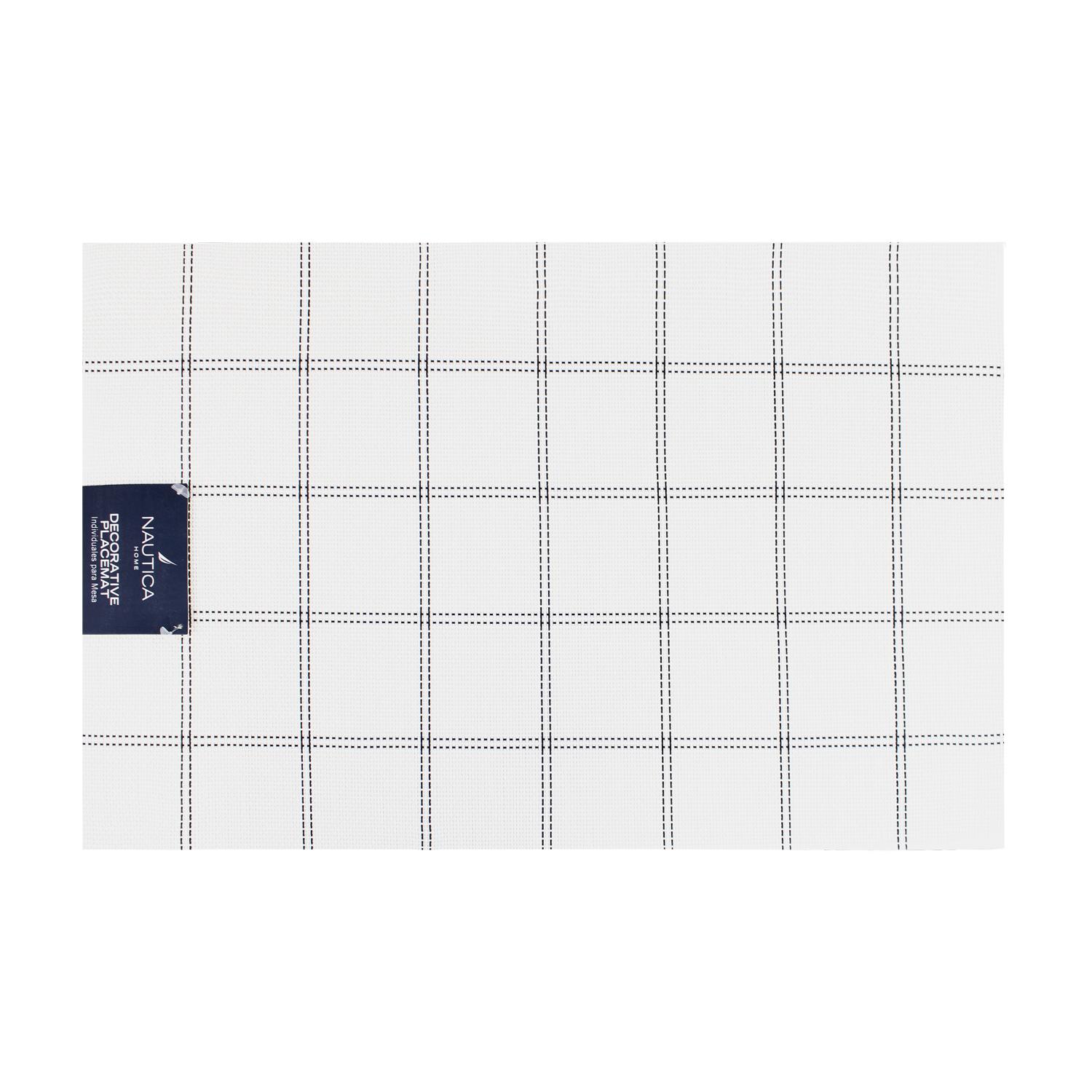 PACK 6 INDIVIDUALES DE MESA NAUTICA HOME 45X30CM BLANCO A CUADROS - 2