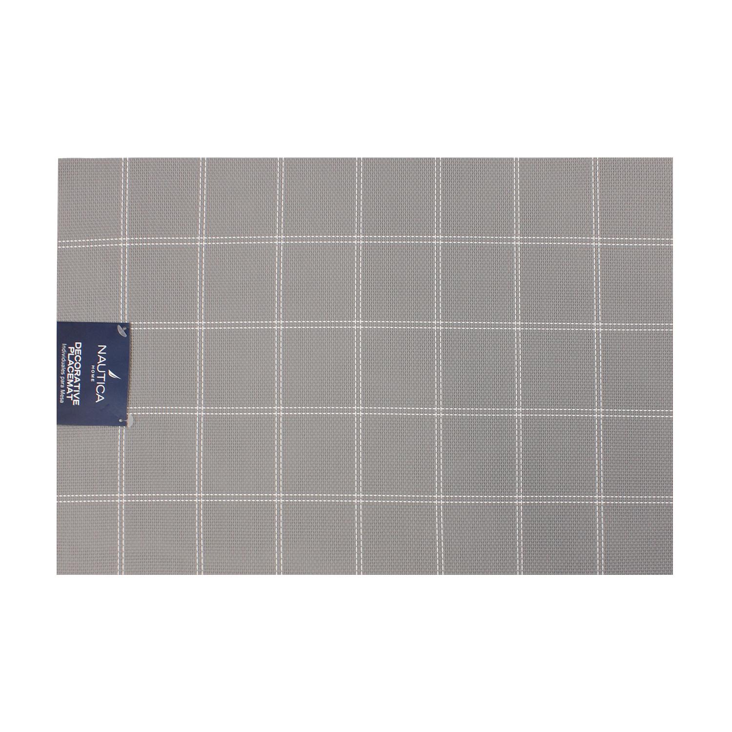 INDIVIDUAL DE MESA NAUTICA HOME 45X30CM GRIS A CUADROS - 2