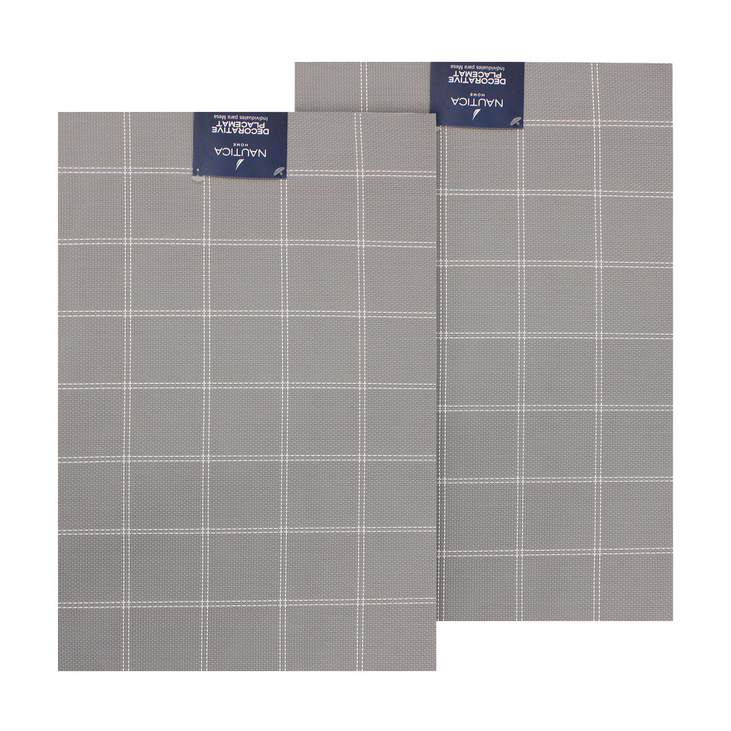 PACK 2 INDIVIDUALES DE MESA NAUTICA HOME 45X30CM GRIS A CUADROS - 4
