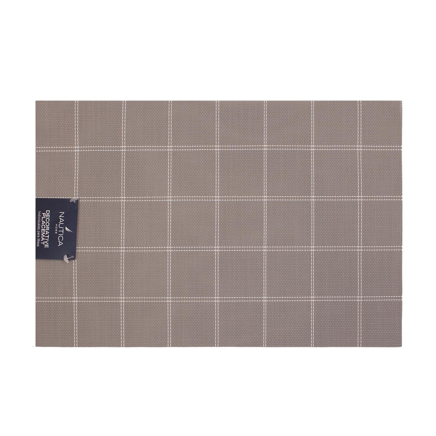 PACK 2 INDIVIDUALES DE MESA NAUTICA HOME 45X30CM CAFE  A CUADROS - 2