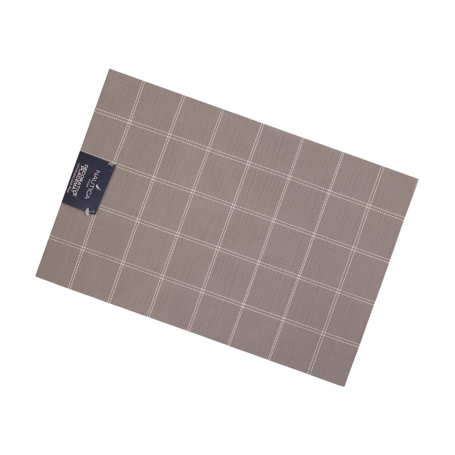PACK 2 INDIVIDUALES DE MESA NAUTICA HOME 45X30CM CAFE  A CUADROS - 3