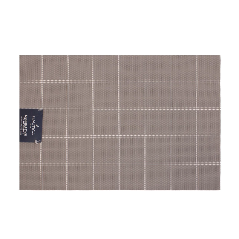 PACK 6 INDIVIDUALES DE MESA NAUTICA HOME 45X30CM CAFE  A CUADROS - 2