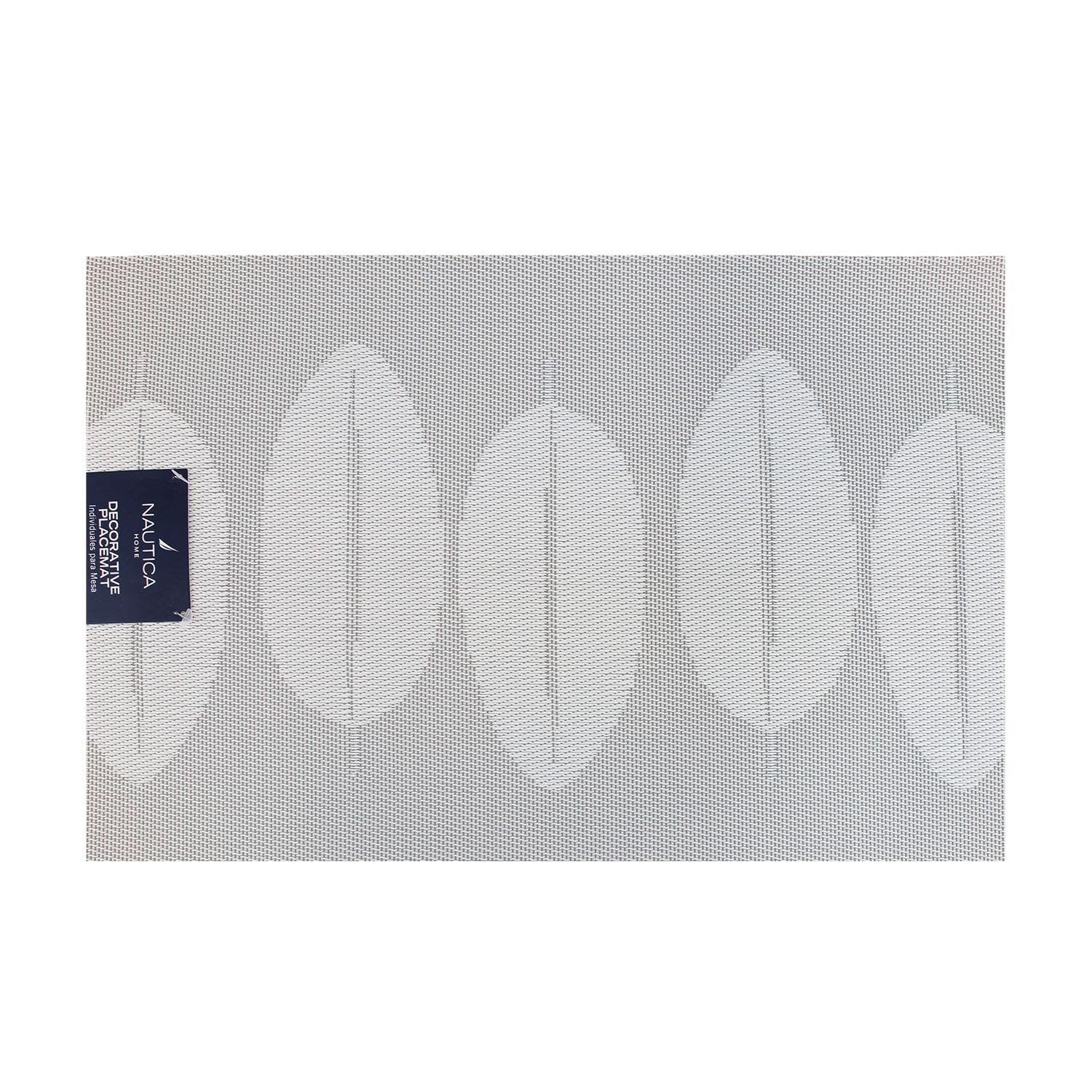 INDIVIDUAL DE MESA NAUTICA HOME 45X30CM REVERSIBLE HOJAS BLANCO - 2