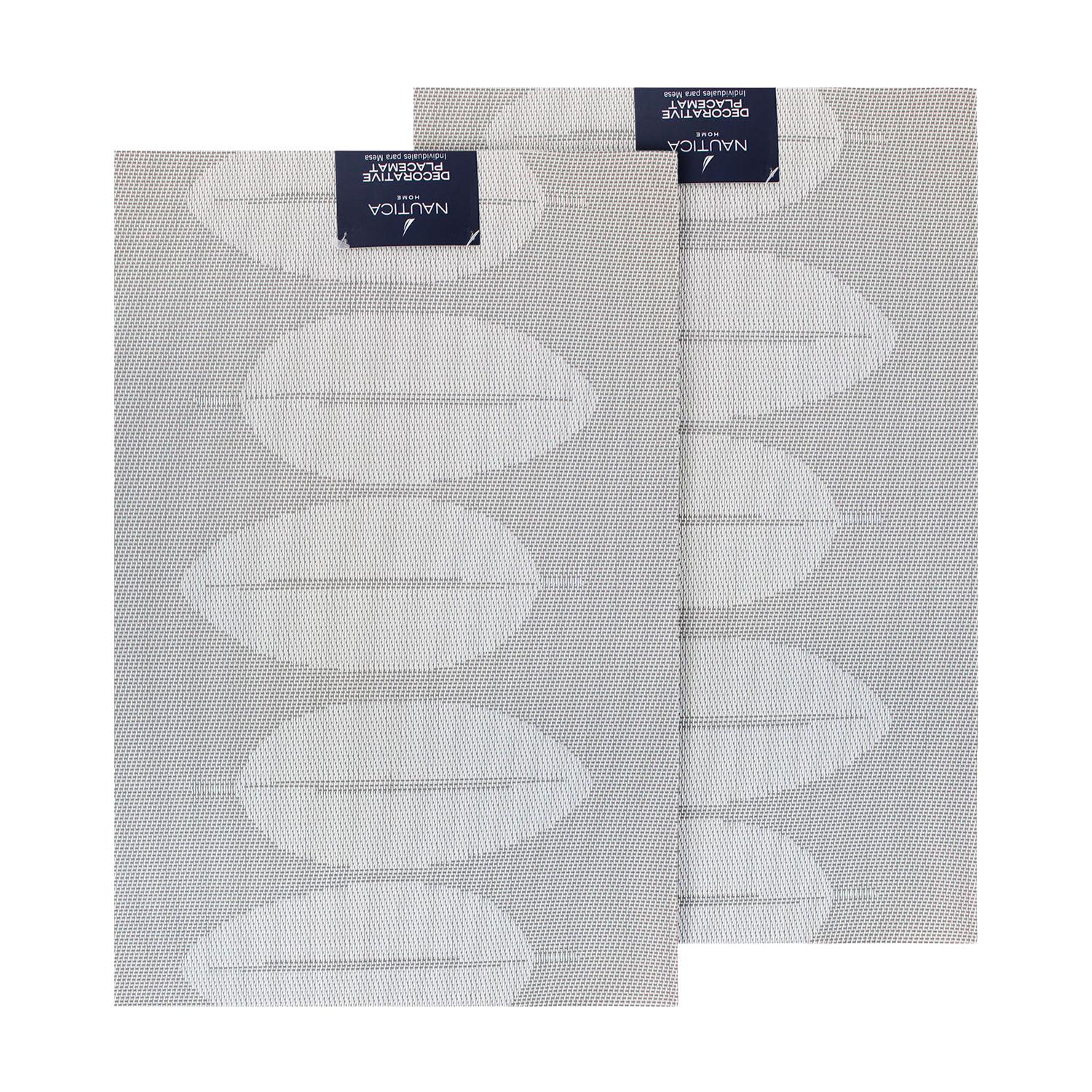PACK 2 INDIVIDUALES NAUTICA HOME 45X30CM REVERSIBLE HOJAS BLANCO - 5
