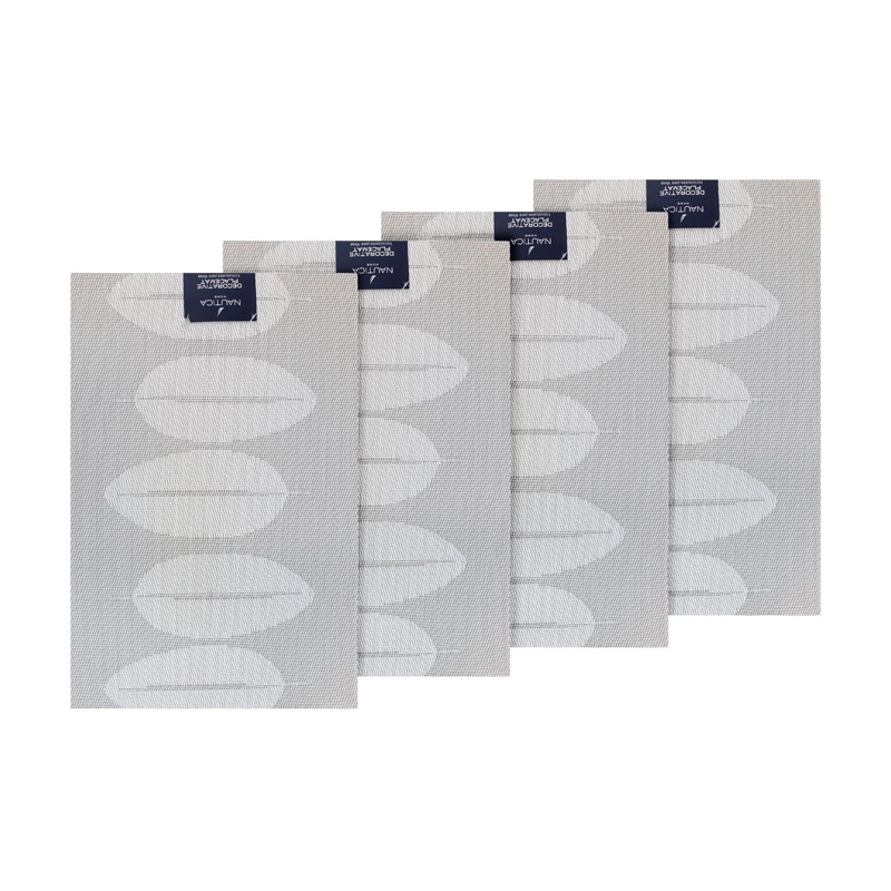 PACK 4 INDIVIDUALES NAUTICA HOME 45X30CM REVERSIBLE HOJAS BLANCO - 5