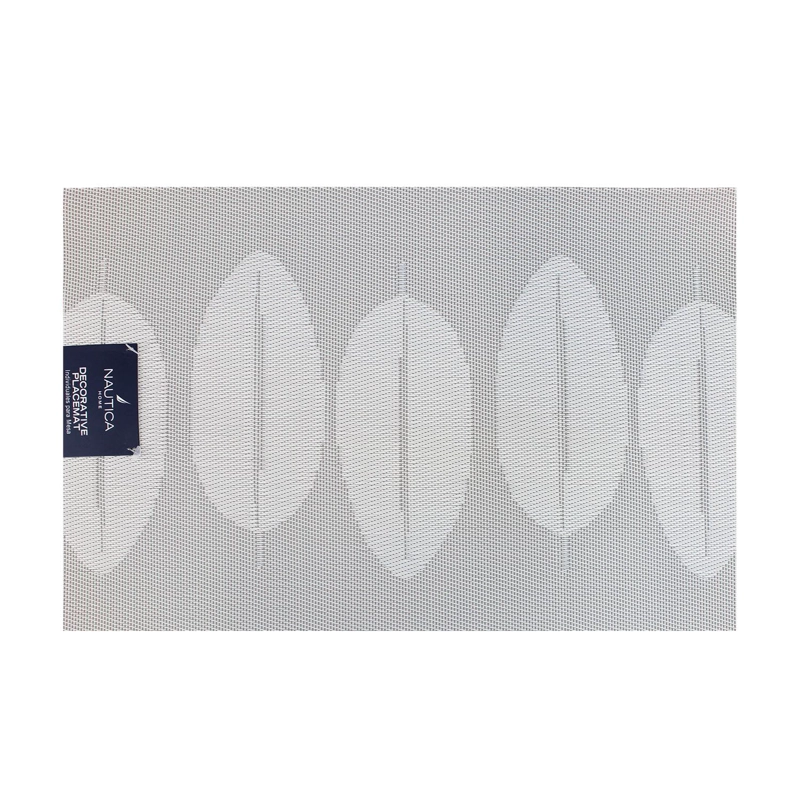 PACK 6 INDIVIDUALES NAUTICA HOME 45X30CM REVERSIBLE HOJAS BLANCO - 2