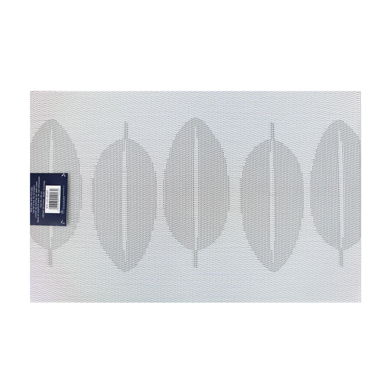 PACK 6 INDIVIDUALES NAUTICA HOME 45X30CM REVERSIBLE HOJAS BLANCO - 3