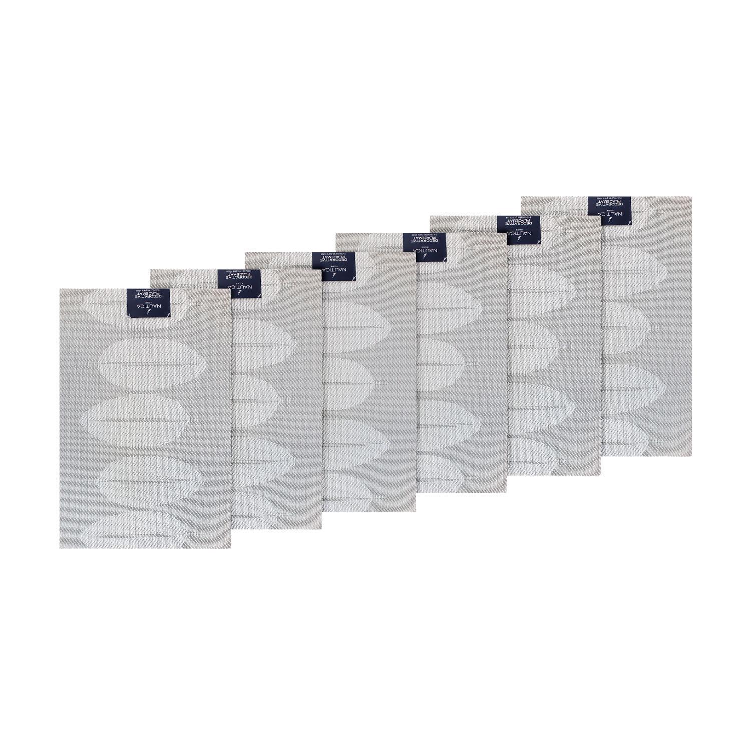 PACK 6 INDIVIDUALES NAUTICA HOME 45X30CM REVERSIBLE HOJAS BLANCO - 5