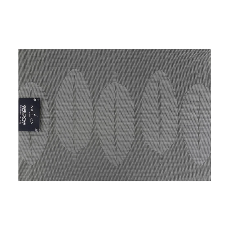 INDIVIDUAL DE MESA NAUTICA HOME 45X30CM REVERSIBLE HOJAS GRIS - 2