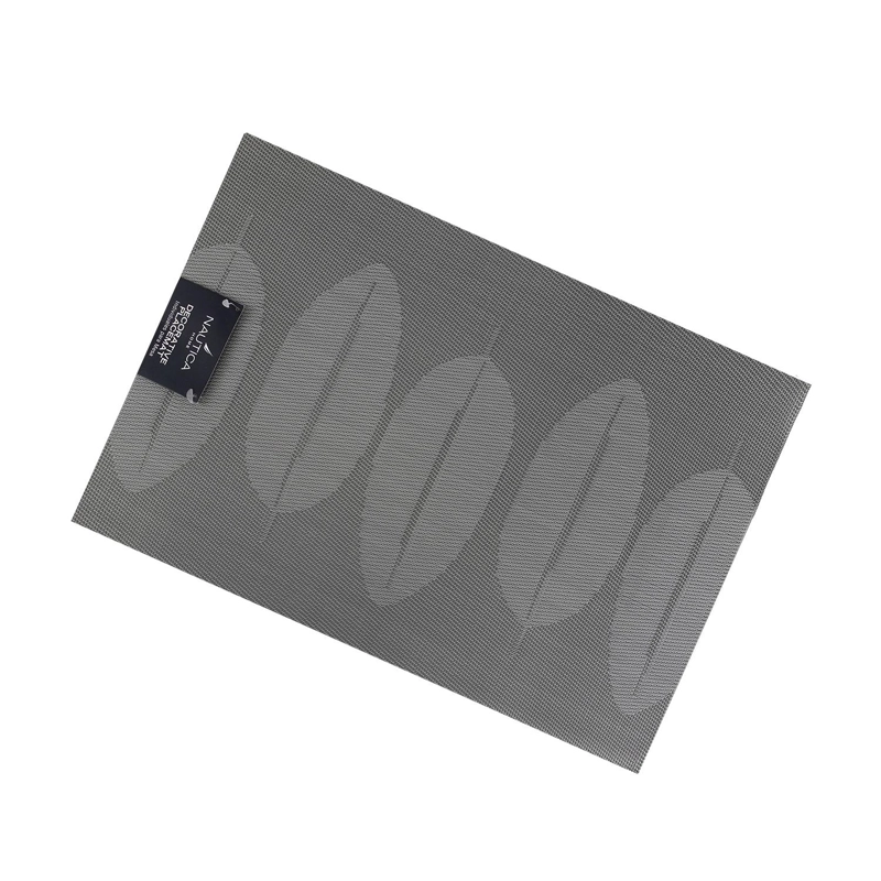 INDIVIDUAL DE MESA NAUTICA HOME 45X30CM REVERSIBLE HOJAS GRIS - 4