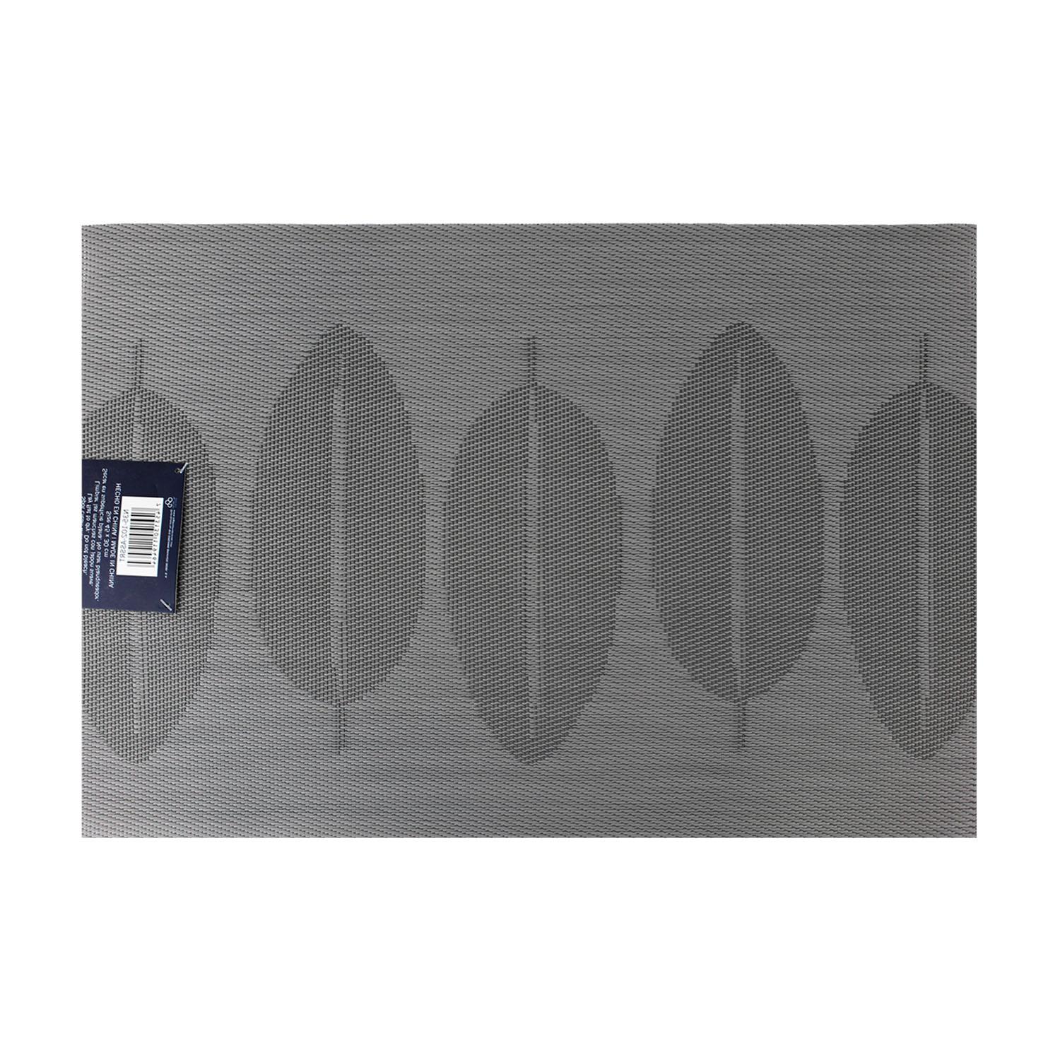 PACK 4 INDIVIDUALES NAUTICA HOME 45X30CM REVERSIBLE HOJAS GRIS - 3