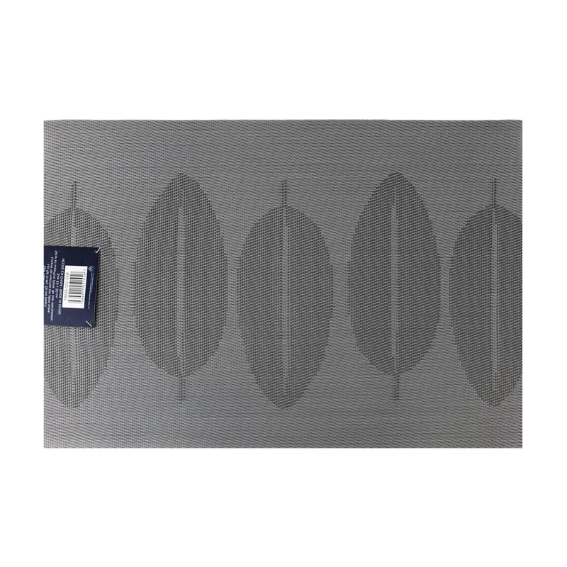 PACK 6 INDIVIDUALES NAUTICA HOME 45X30CM REVERSIBLE HOJAS GRIS - 3