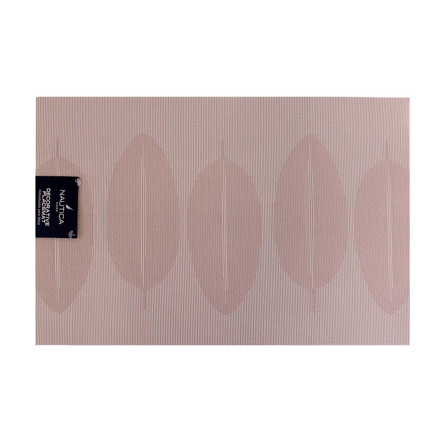 PACK 2 INDIVIDUALES NAUTICA HOME 45X30CM REVERSIBLE HOJAS ROSA - 2