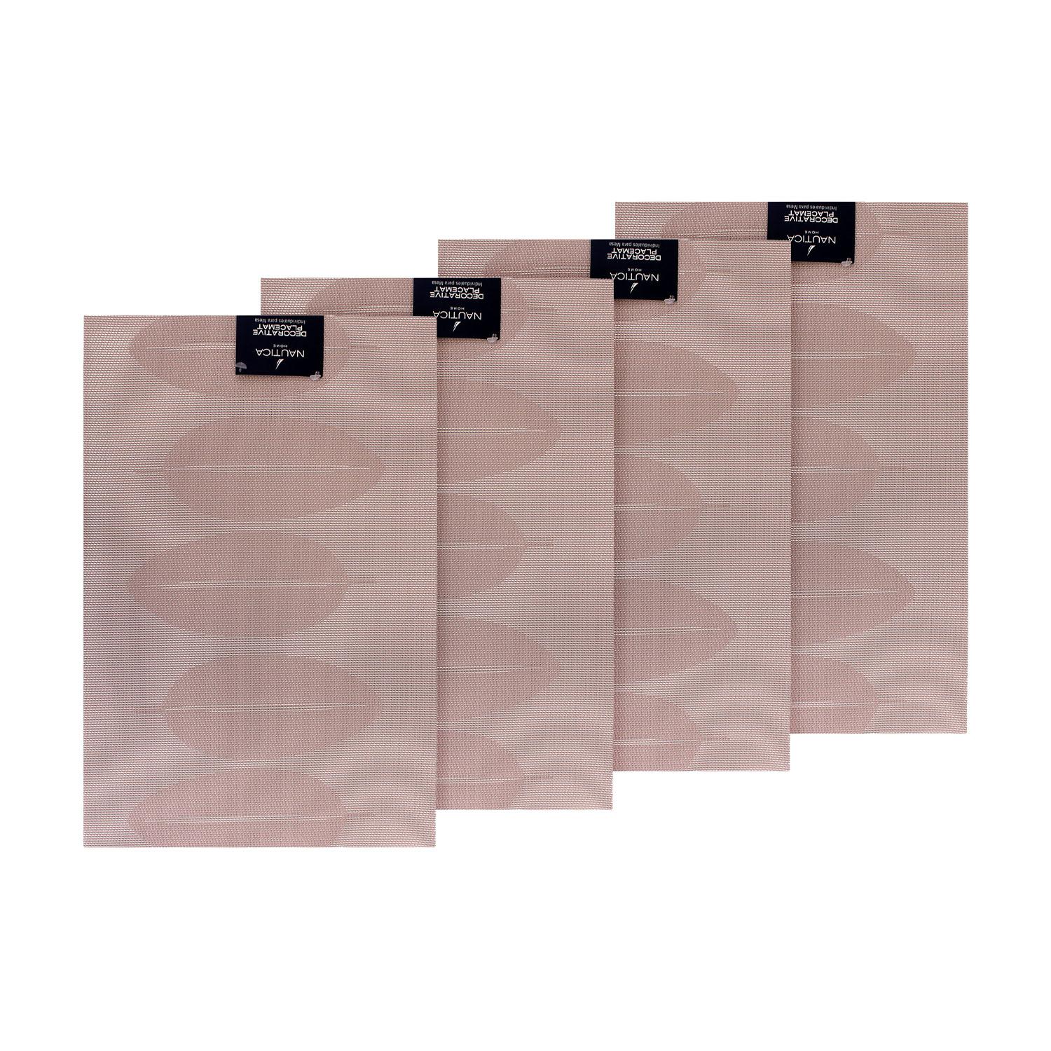 PACK 4 INDIVIDUALES NAUTICA HOME 45X30CM REVERSIBLE HOJAS ROSA - 5