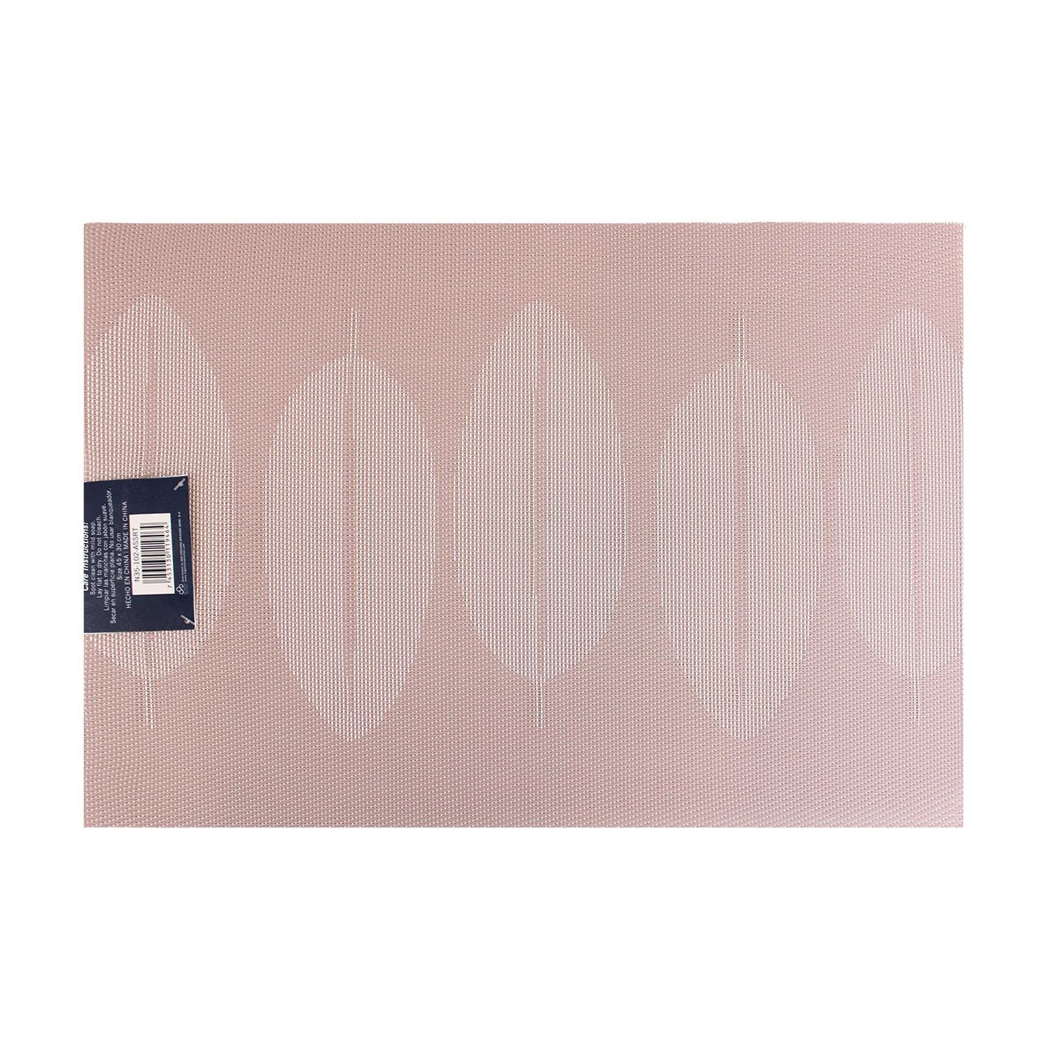 PACK 6 INDIVIDUALES NAUTICA HOME 45X30CM REVERSIBLE HOJAS ROSA - 3