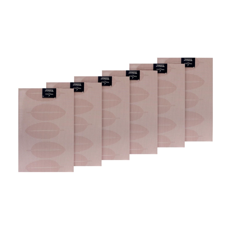 PACK 6 INDIVIDUALES NAUTICA HOME 45X30CM REVERSIBLE HOJAS ROSA - 5