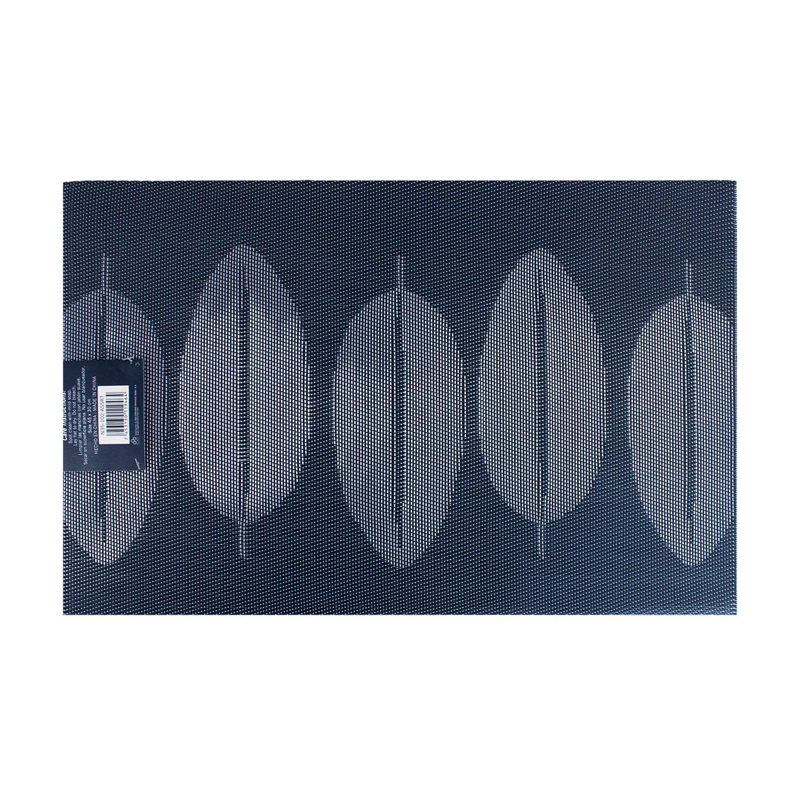 INDIVIDUAL DE MESA NAUTICA HOME 45X30CM REVERSIBLE HOJAS AZUL - 3