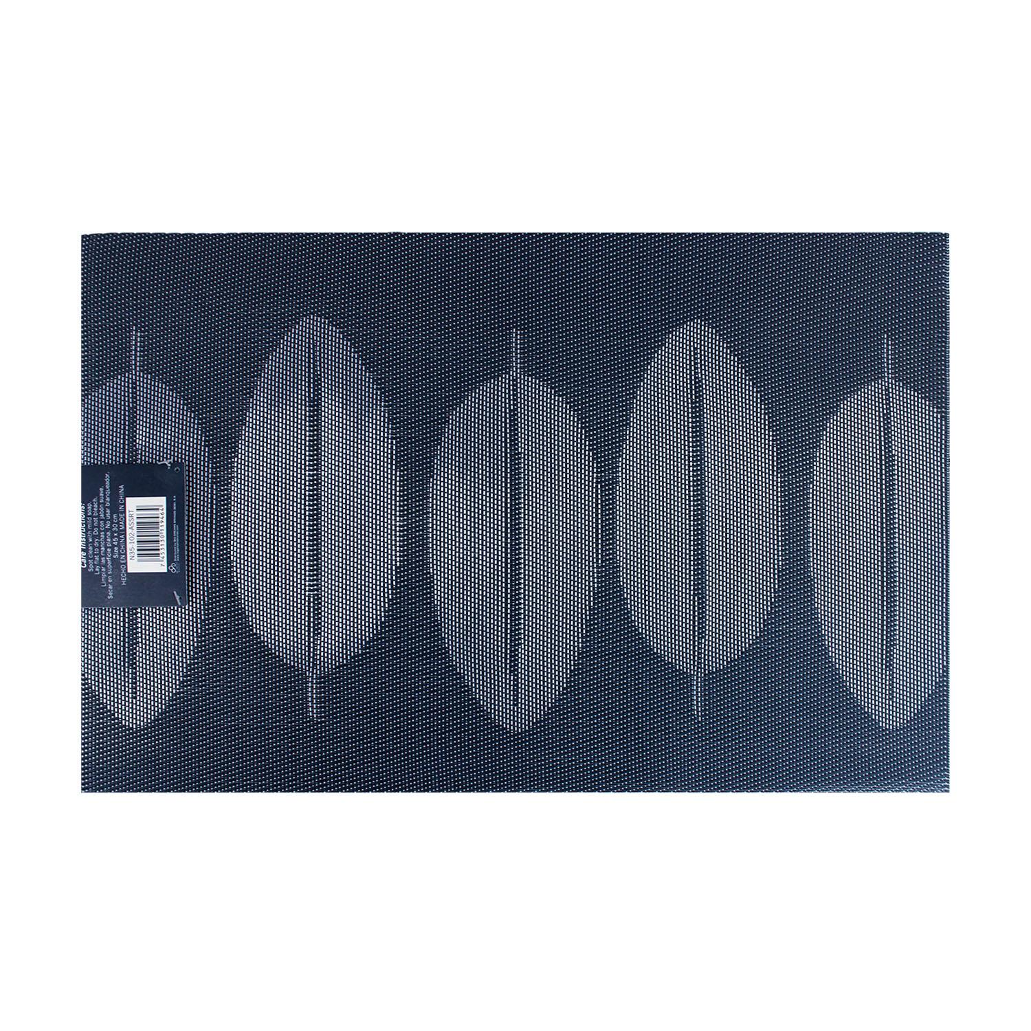 PACK 4 INDIVIDUALES NAUTICA HOME 45X30CM REVERSIBLE HOJAS AZUL - 3