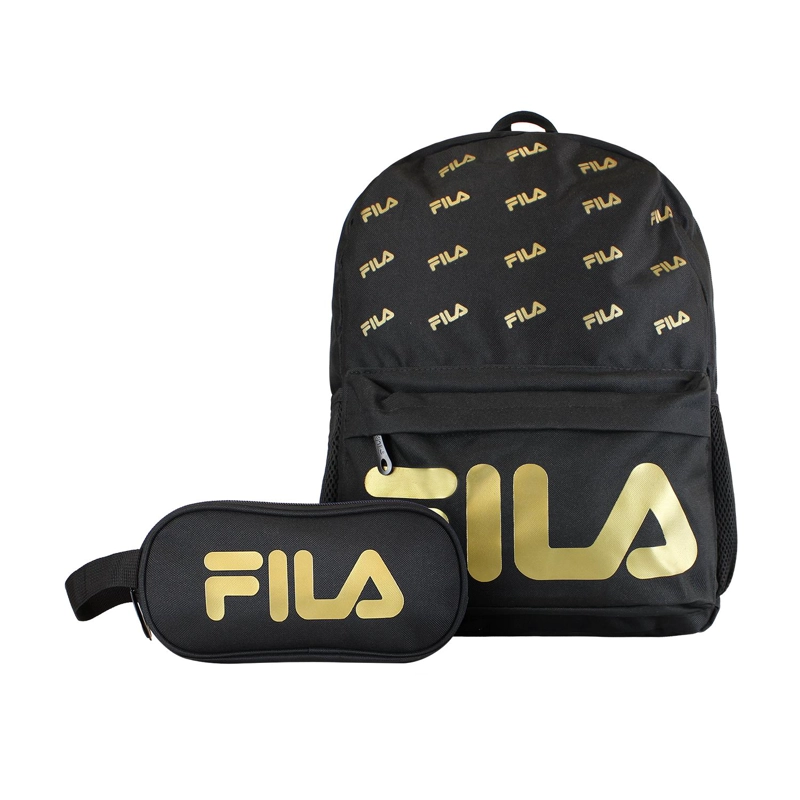 PACK FILA MOCHILA 16LTS URBANIX + ESTUCHE NECESER SPARK NEGRO-GOLD - 1