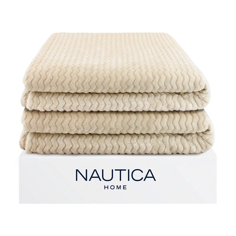 PACK 2 MANTAS DE CAMA NAUTICA HOME JACQUARD FRANELA SUAVE 127X178 CM - 2