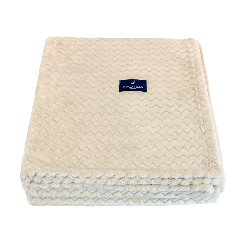 PACK 2 MANTAS DE CAMA NAUTICA HOME JACQUARD FRANELA SUAVE 127X178 CM - 4