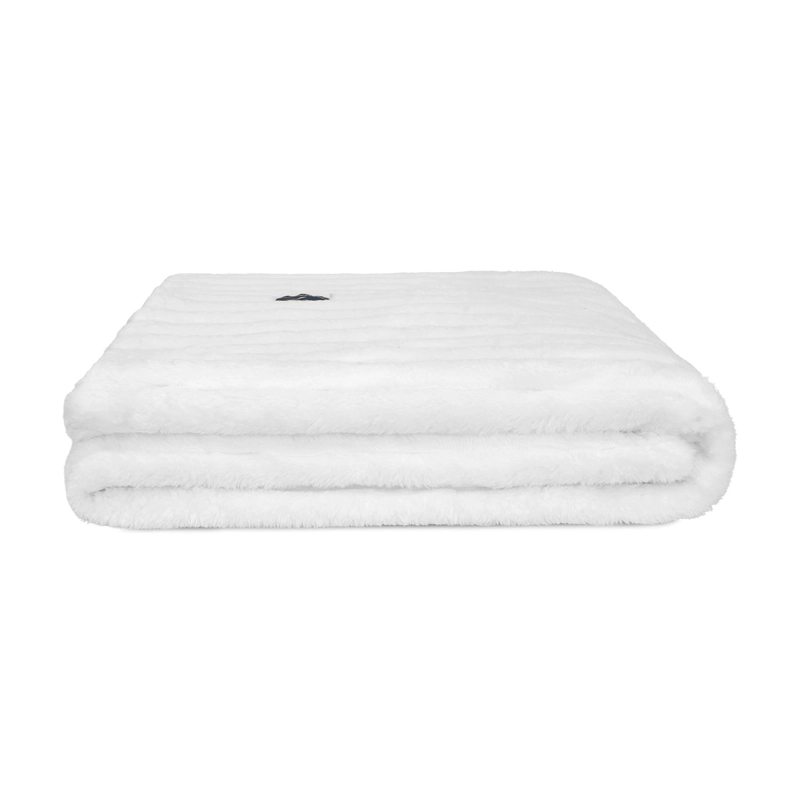 MANTA DE CAMA NAUTICA HOME JACQUARD FRANELA ULTRASUAVE 127X178CM BLANCA - 4