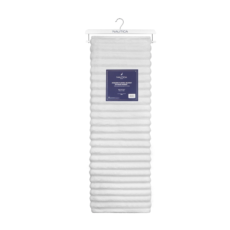 PACK 2 MANTAS DE CAMA NAUTICA HOME JACQUARD FRANELA ULTRASUAVE 127X178CM BLANCA - 6