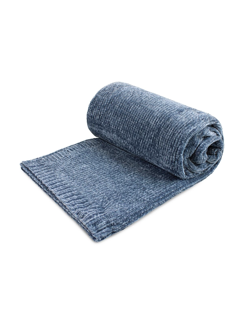 PACK 2 MANTAS DE CAMA NAUTICA HOME SHINY SUAVIDAD DE LUJO 127X152CM AZUL - 5