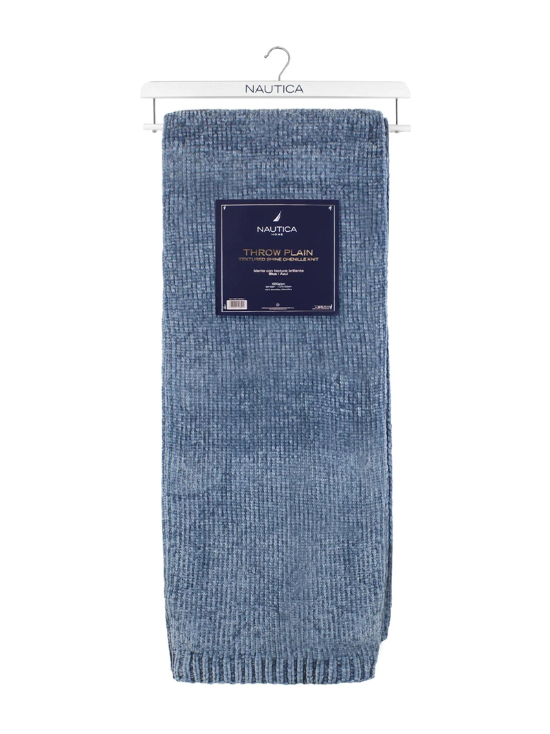 PACK 2 MANTAS DE CAMA NAUTICA HOME SHINY SUAVIDAD DE LUJO 127X152CM AZUL - 6