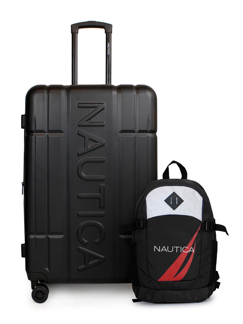 PACK MALETA GRANDE 23K AMSTERDAM NEGRA + MOCHILA ATLAS NAUTICA - 1