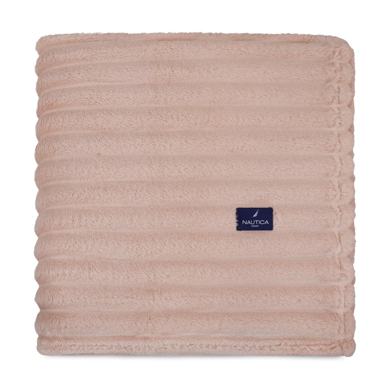 MANTA DE CAMA NAUTICA HOME JACQUARD FRANELA ULTRASUAVE 127X178CM ROSA - 3