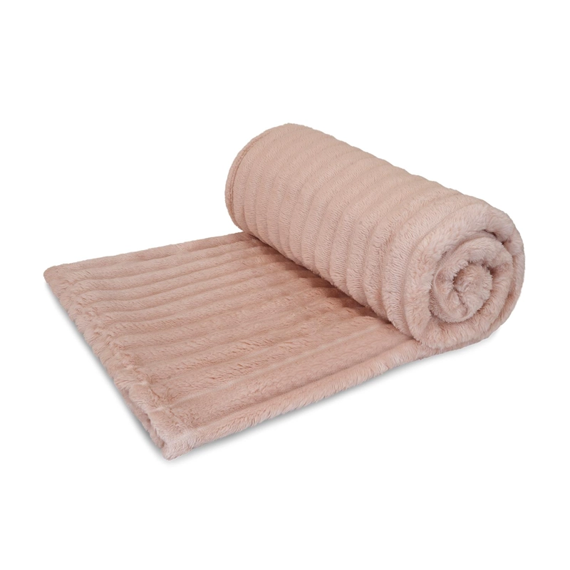 MANTA DE CAMA NAUTICA HOME JACQUARD FRANELA ULTRASUAVE 127X178CM ROSA - 5