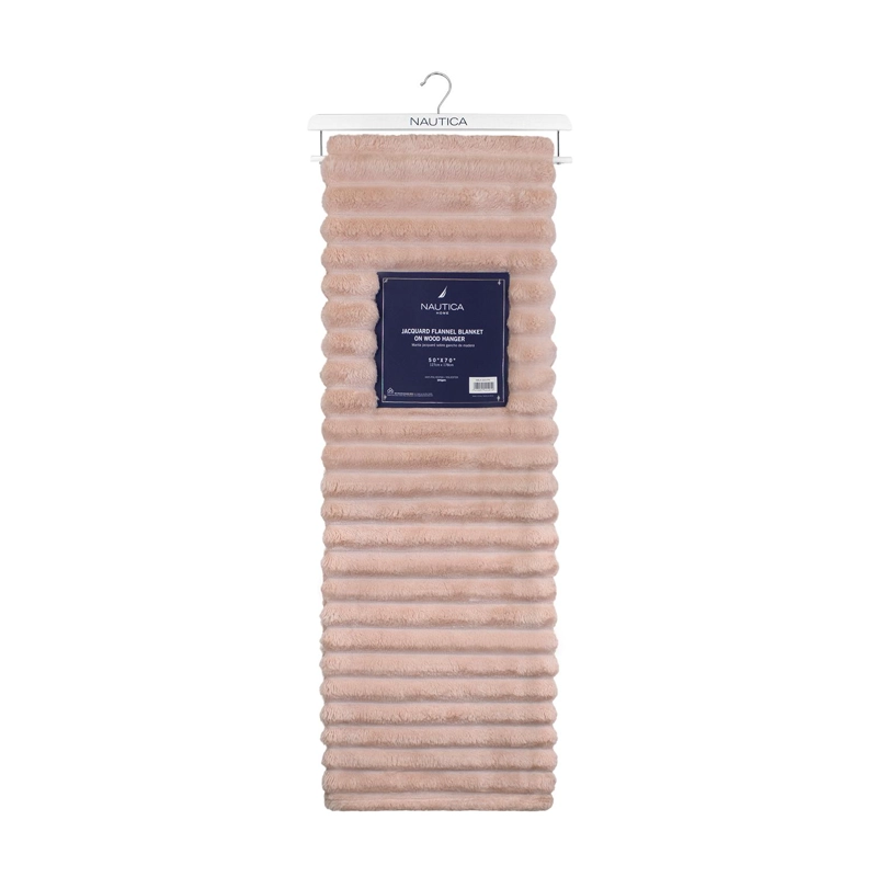 MANTA DE CAMA NAUTICA HOME JACQUARD FRANELA ULTRASUAVE 127X178CM ROSA - 6