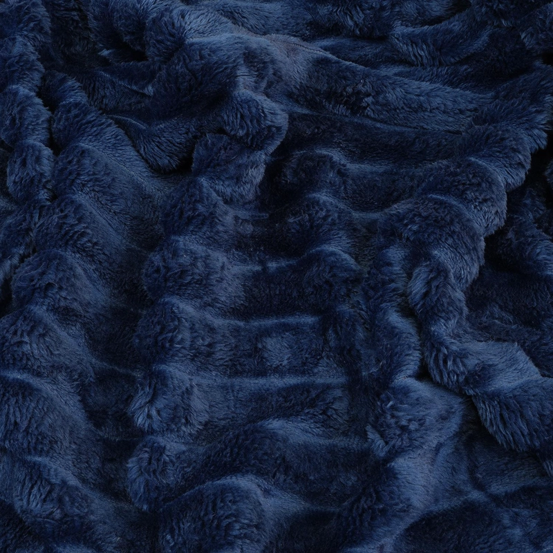 PACK 2 MANTAS DE CAMA NAUTICA HOME JACQUARD FRANELA ULTRASUAVE 127X178CM AZUL - 3