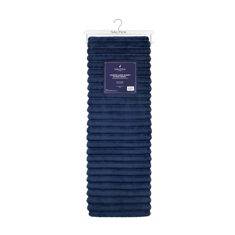 PACK 2 MANTAS DE CAMA NAUTICA HOME JACQUARD FRANELA ULTRASUAVE 127X178CM AZUL - 6