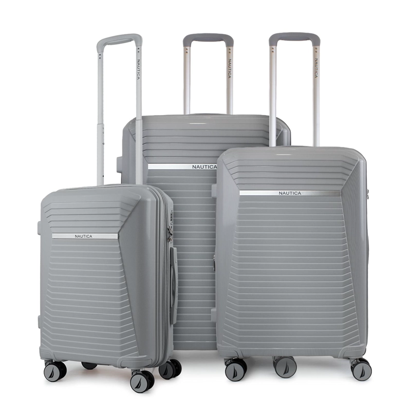SET 3 MALETAS NAUTICA NIZA S+M+L CABINA 10K MEDIANA 20K Y GRANDE 23K GRIS - 1