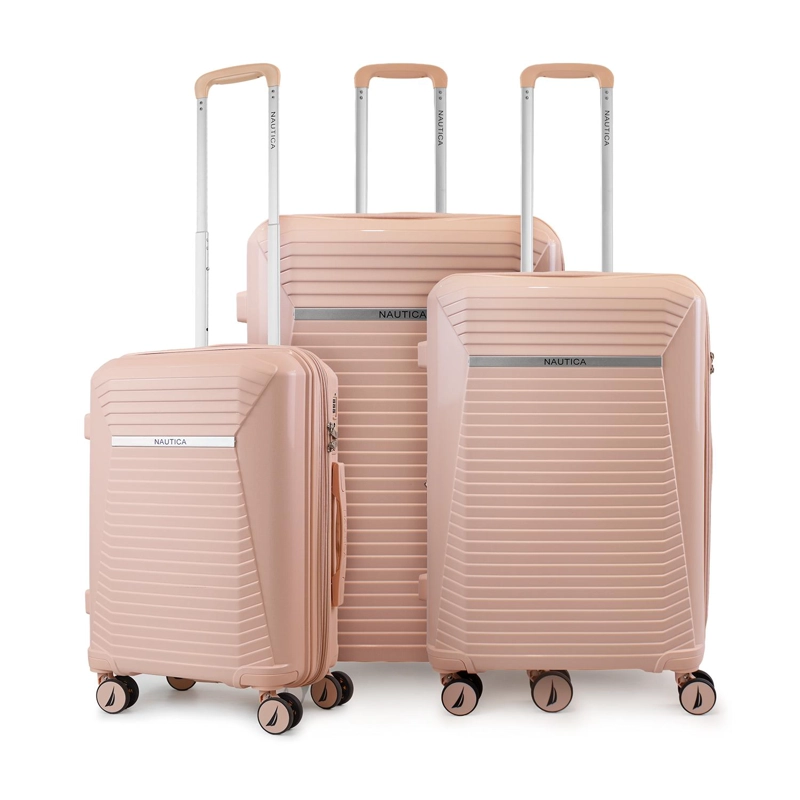 SET 3 MALETAS NAUTICA NIZA S+M+L CABINA 10K MEDIANA 20K Y GRANDE 23K ROSA - 1