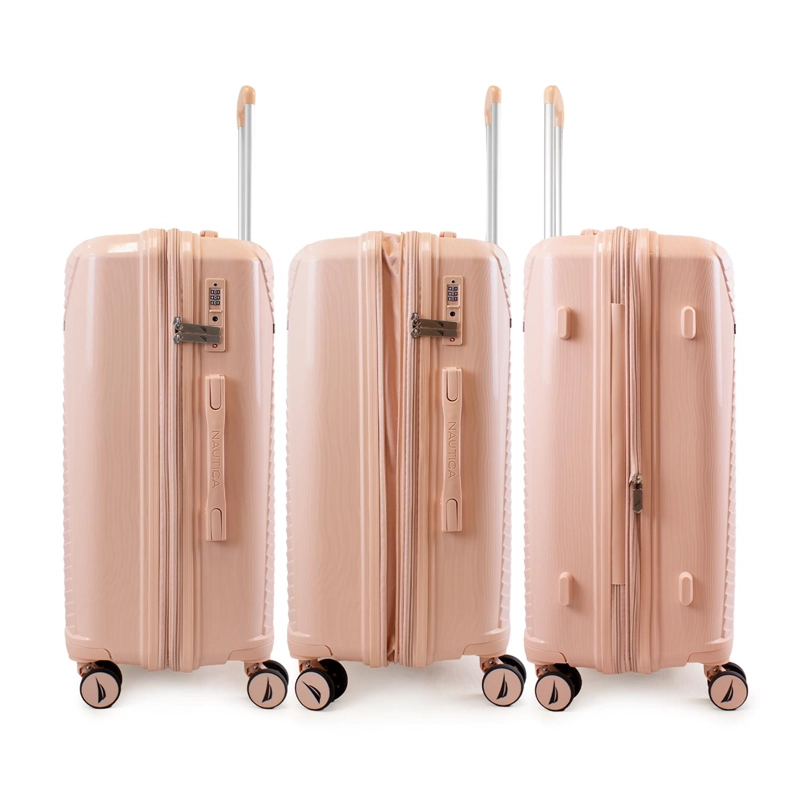 SET 3 MALETAS NAUTICA NIZA S+M+L CABINA 10K MEDIANA 20K Y GRANDE 23K ROSA - 7