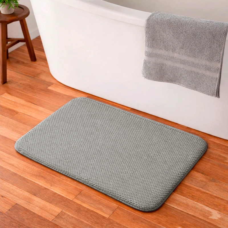 ALFOMBRA DE BAÑO NAUTICA HOME POPCORN 40X60CM GRIS CLARO - 1