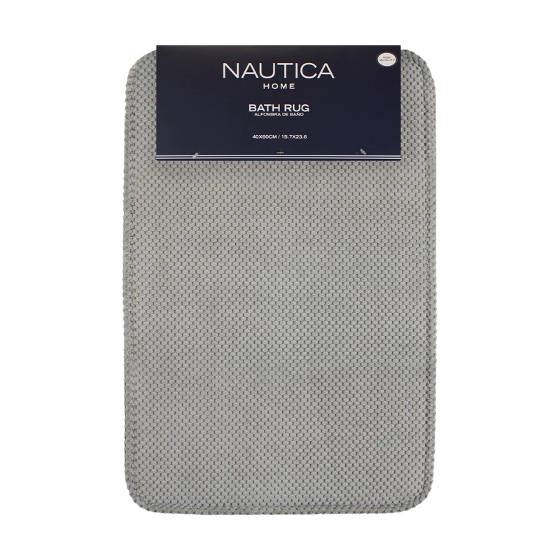 ALFOMBRA DE BAÑO NAUTICA HOME POPCORN 40X60CM GRIS CLARO - 4
