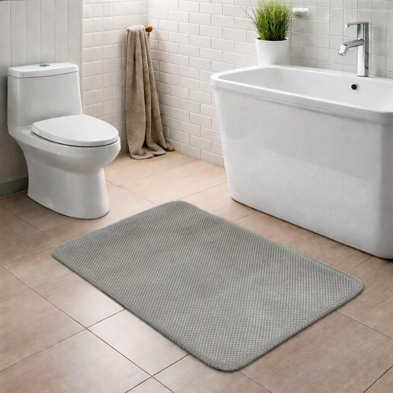 ALFOMBRA DE BAÑO NAUTICA HOME POPCORN 50X80CM GRIS CLARO - 1