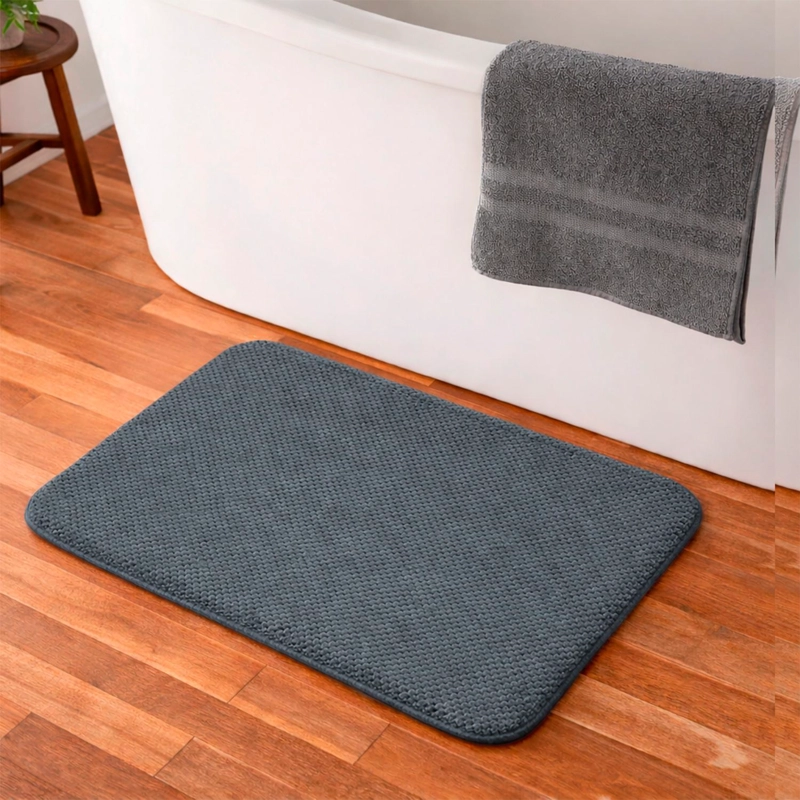 ALFOMBRA DE BAÑO NAUTICA HOME POPCORN 40X60CM GRIS OSCURO - 1