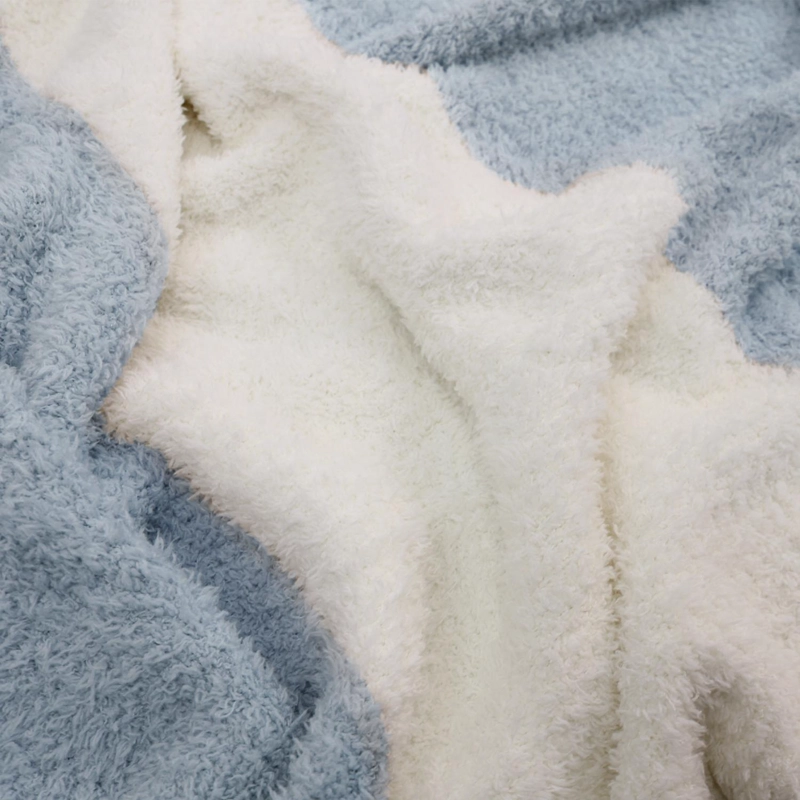 MANTA DE FRANELA NAUTICA 127X152 FLUFFY CAMA SOFA SUAVIDAD SUPERIOR CELESTE - 2